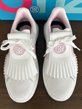 G/Fore Perforated Saddle G.112 Golf Shoe Sneaker Ladies Size 9 White Pink NEW
